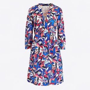 NWT J.Crew Factory Printed Lace-Up Floral Dress